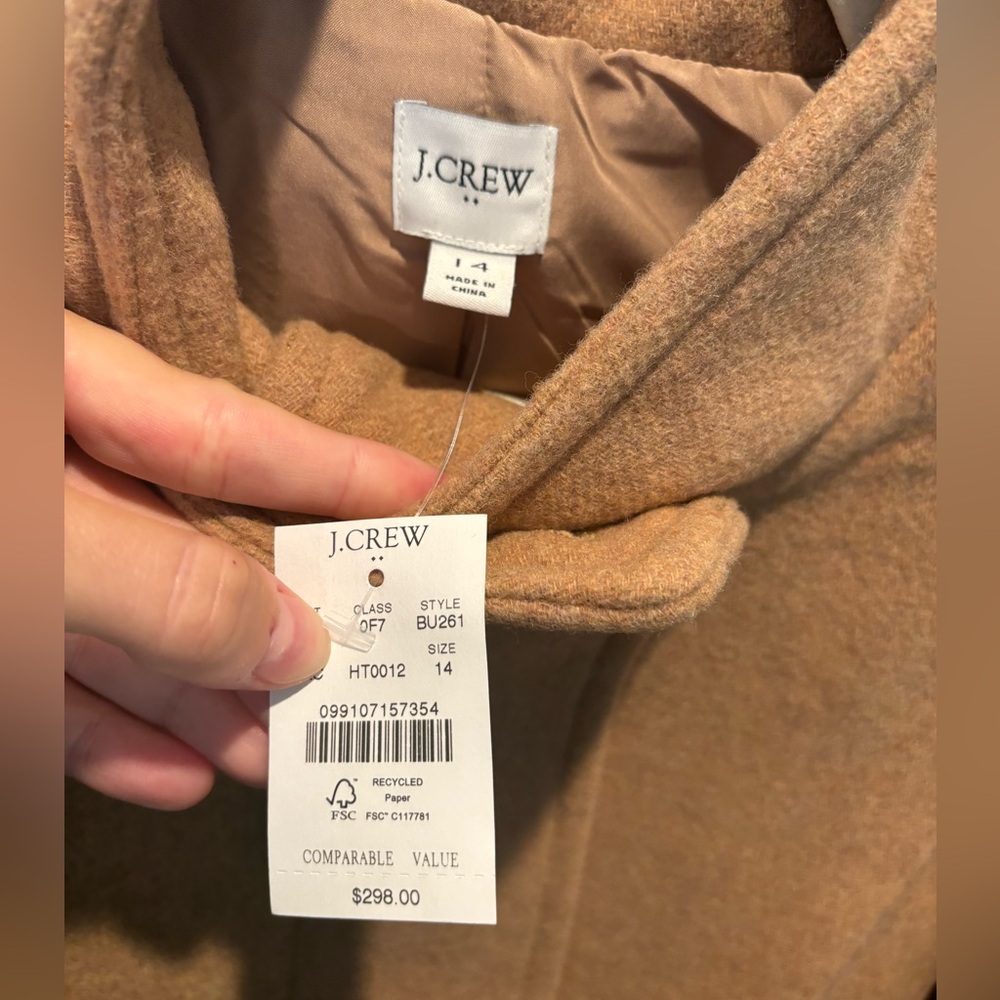 NWT J. Crew pea coat